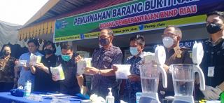 Tersangka Kabur, BNNP Riau Sita 7.157,71 Gram Sabu 